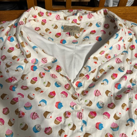 Lindy Bop Matilda Cupcake Print Fit & Flare Dress 18 Retro Inspired Rockabilly - Picture 6 of 16